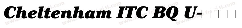 Cheltenham ITC BQ U字体转换